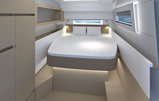 The Nautitech 46 Fly features 4 cabins