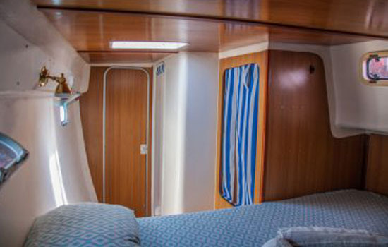 Each cabin has its own private bath and toilets.