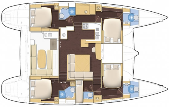 Layout of the Lagoon 500