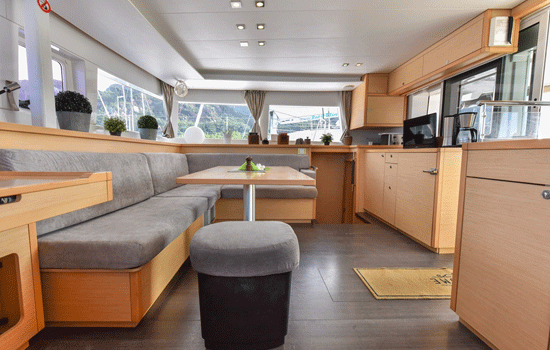 Well appointed interior of the Lagoon 450