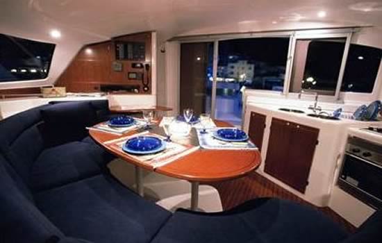 Spacious salon of the Lavezzy 40