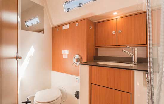 The Bavaria 50 CR features 3 heads