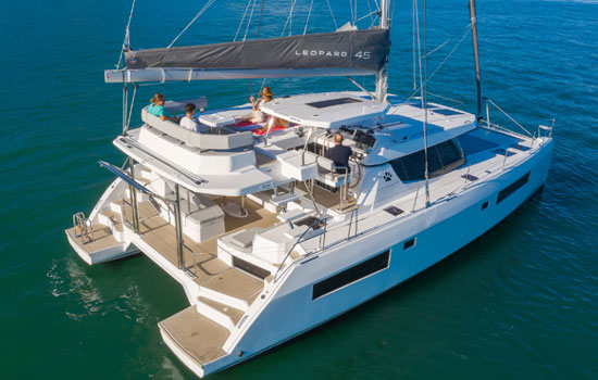 Leopard 45 at anchor