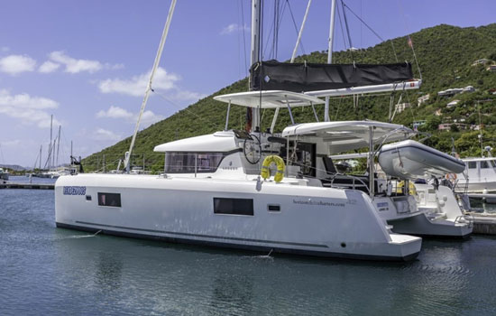 Lagoon 42 at anchor