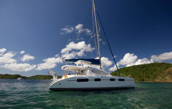 The Leopard 46 at anchor