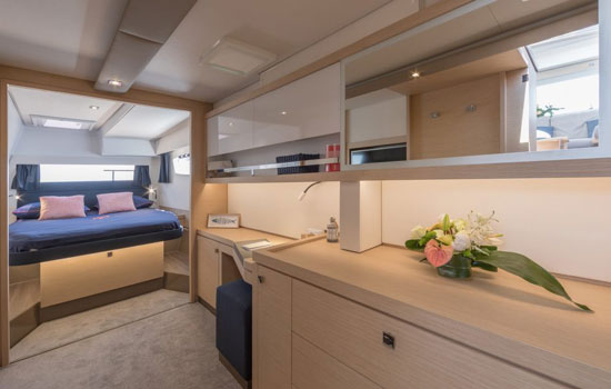 The Saona 47 features 3 double cabins