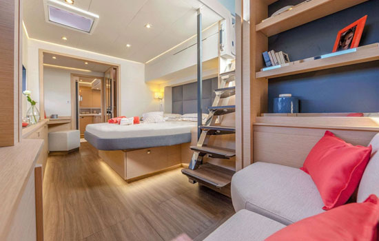 Cabin of the  Alegria 67 by Fountaine Pajot
