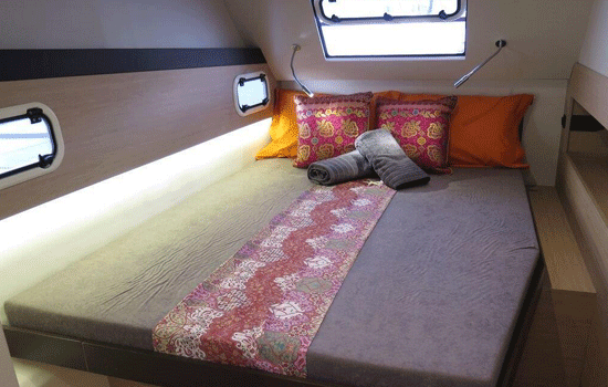 The Bali 4.3 has 4 double cabins