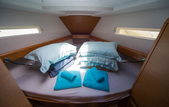 The Sun Odyssey 449 features 4 double cabins