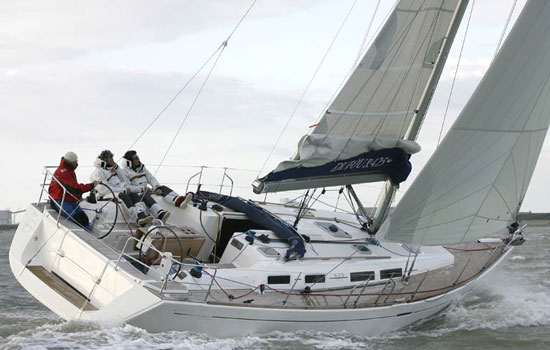 The beautiful Dufour 425 at sea