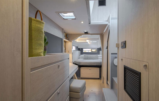 The Leopard 40 has a smart design with plenty space for storage